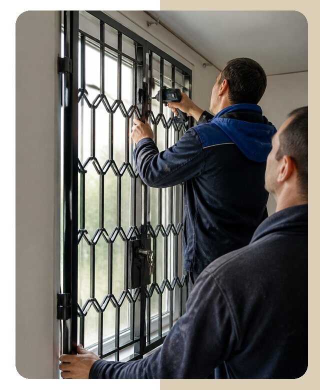 Установка распашных решеток в Большой Камне цена от 6592 р. | ДвериЛегко-Бль