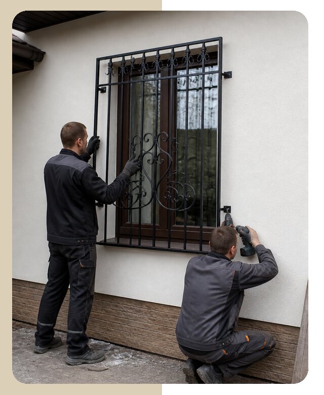 Установка накладных оконных решеток под ключ в Большой Камне